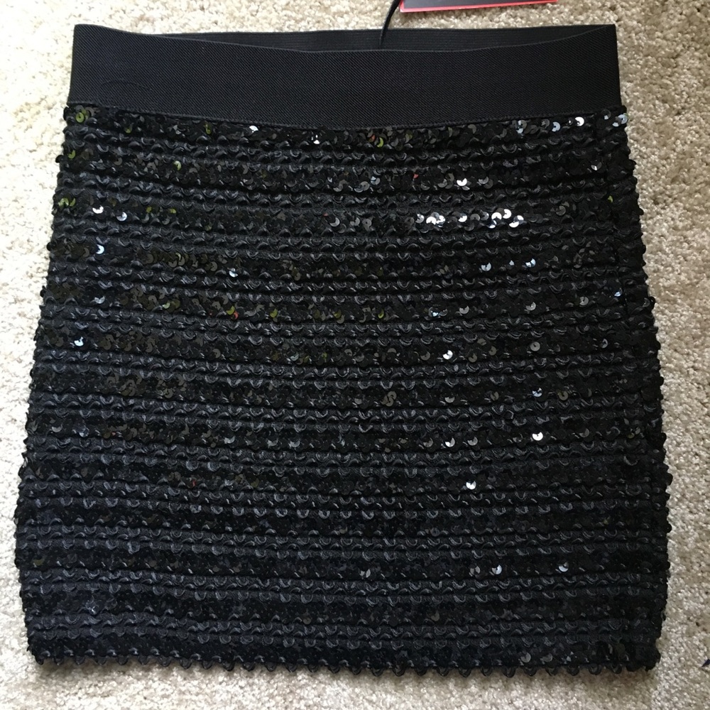 Black Sequin Skirt